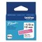 Brother P-Touch 0.47 in. x 13.1 ft. Genuine P-Touch BTAG Label Tapes - White on Pink